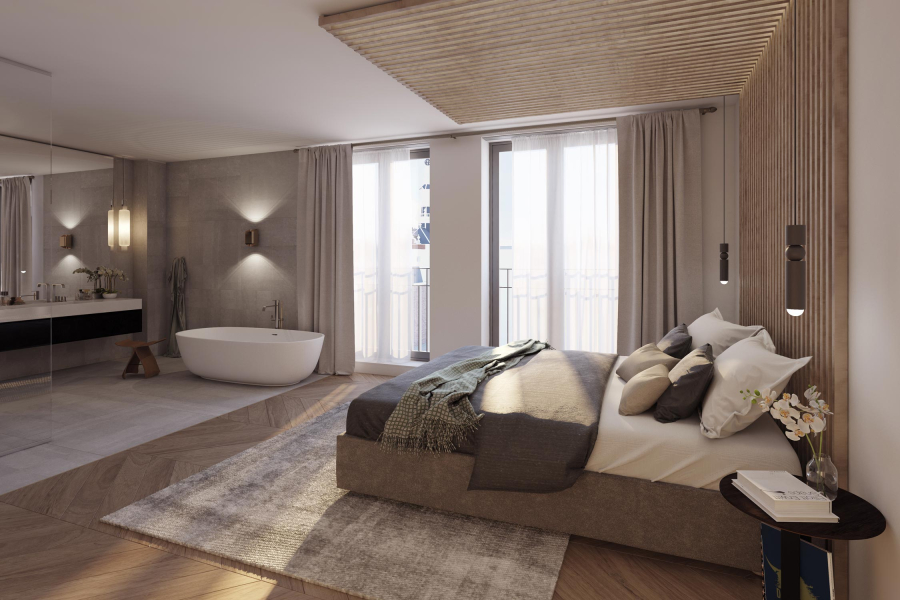 Kondor Wessels Amsterdam - Briljant ad Amstel - Penthouse Slaapkamer